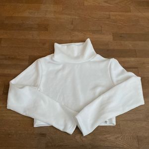 white shein collared long sleeve